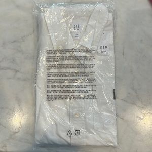 White Buttoned Down Gap Kids Organic Cotton Uniform Oxford Shirt